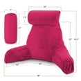 thumbnail image 5 of Nestl Reading Pillow, Extra Large Comfortable Bed Rest Pillow with Arms - Premium Shredded Memory Foam TV Pillow, Detachable Neck Roll & Lumbar Support Pillow - Hot Pink, 5 of 8