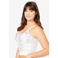 thumbnail image 3 of Comfort Choice Women's Plus Size Embroidered Front-Close Longline Posture Bra, 3 of 6