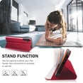 thumbnail image 2 of Phone Case for Samsung Galaxy A14 Case, Smart Clear View Window Luxury Slim Mirror for Galaxy A14 Case with Kickstand, Leather Hard PC Flip Shockproof Protective Cover Samsung A14 5G Case, Red, 2 of 14