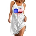 thumbnail image 1 of Pompotops Femmes Été Casual V-Cou Manches Longues Imprimé Split Boho Robes, 1 of 5