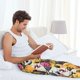 thumbnail image 5 of Fotbe Cute Cat Cartoon Pantalones de Pijama para Hombre, Pantalones de Dormir, Pantalones de Casa con Cintura Ajustable y Bolsillos-Small, 5 of 6