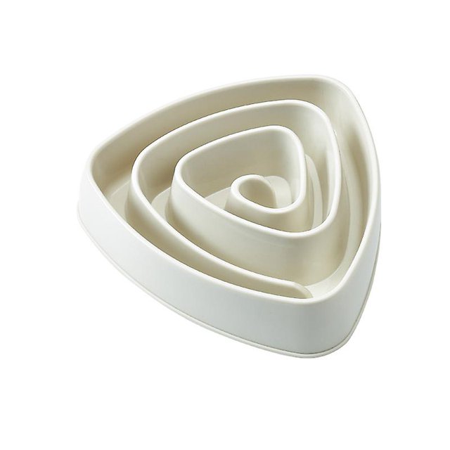 Cuenco triangular para entrenamiento de comida lenta para perros, cachorros, gatitos, alimentación de alimentos para mascotas, evita la asfixia, comedero para perros, color Beige Rojo Verde Cocina, Decoración y Otros