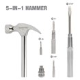 thumbnail image 3 of Marteau 5 en 1 WorkPro, marteau griffe 4oz, fendues 3/16 & 1/8 et tournevis PH1 & PH0 Phillips, 3 of 7