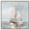 Silver Frame, variant on Lakeside Lullaby II Canvas Modern Beach Art by Art Remedy, White Frame, 40" x 40"