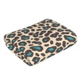thumbnail image 4 of Polyester Long Towel Multi-Size Water Absorption Good Bright Fluffy Soft For Bathroom Swimming Pool Beach Outdoor Travel Leopard Print Style Paleturquoise_4, 4 of 8