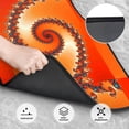 thumbnail image 5 of Uemuo Car Floor Mats - Orange Rotating Pattern Carpet Floor Mats for Cars, Auto Accessories Front & Rear Car Floor Foot Mat Sets of 4 Pieces, 5 of 6
