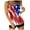 Dark Blue, variant on TSADFHJI Swimsuit Women Plus Size Tankini Swimsuits for Women Two Piece Bathing Suits 4Th of July Printed Long Torso Tank Tops with Boyshorts L White