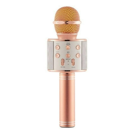 Portable Bluetooth Wireless Karaoke Handheld Microphone USB KTV Player Bluetooth Mic Speaker Record (Best Usb Microphone For Music)