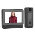 thumbnail image 1 of Video Doorbell Intercom System, 4.3 Inch HD Screen Wireless Video Doorbell Speaker Microphone 170 Viewing Angle Automatic Recording  for Home Security, 1 of 7