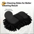 thumbnail image 5 of Uxcell Car Wash Sponge 9.1" x 4.7" Chenille Microfiber Mitt Scratch-Free Absorbent Scour Scrubber Cleaning Sponge for Washing Detailing on Cars, Boats, RVs, Black, 5 of 6