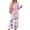 162#Pink, variant on Lounge Sets for Women Summer Casual 3/4 Sleeve Shirts Wide Leg Pants Matching Tracksuit Sets Travel Outfits