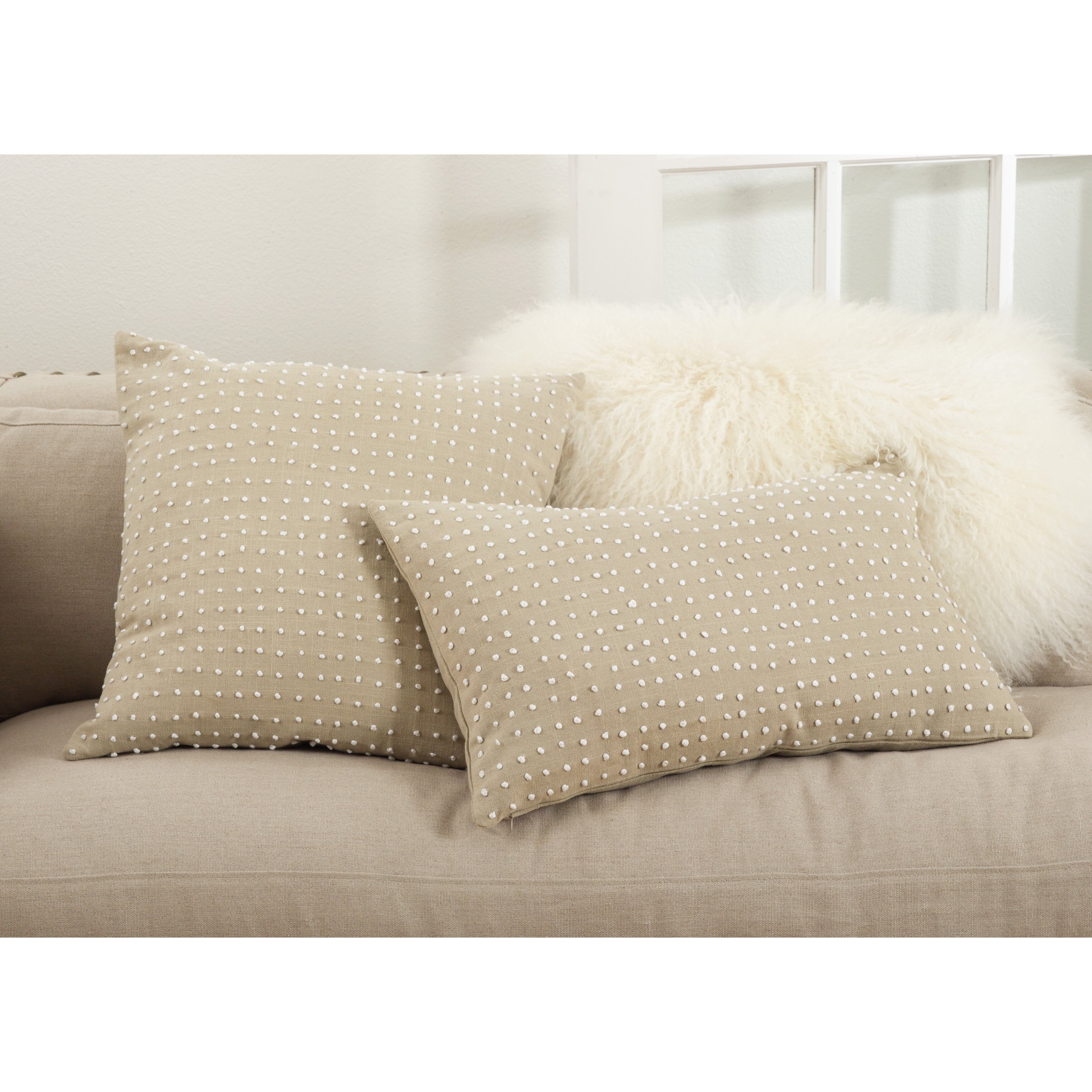 Saro Leilani French Knot Cotton Throw Pillow Walmart Com Walmart Com