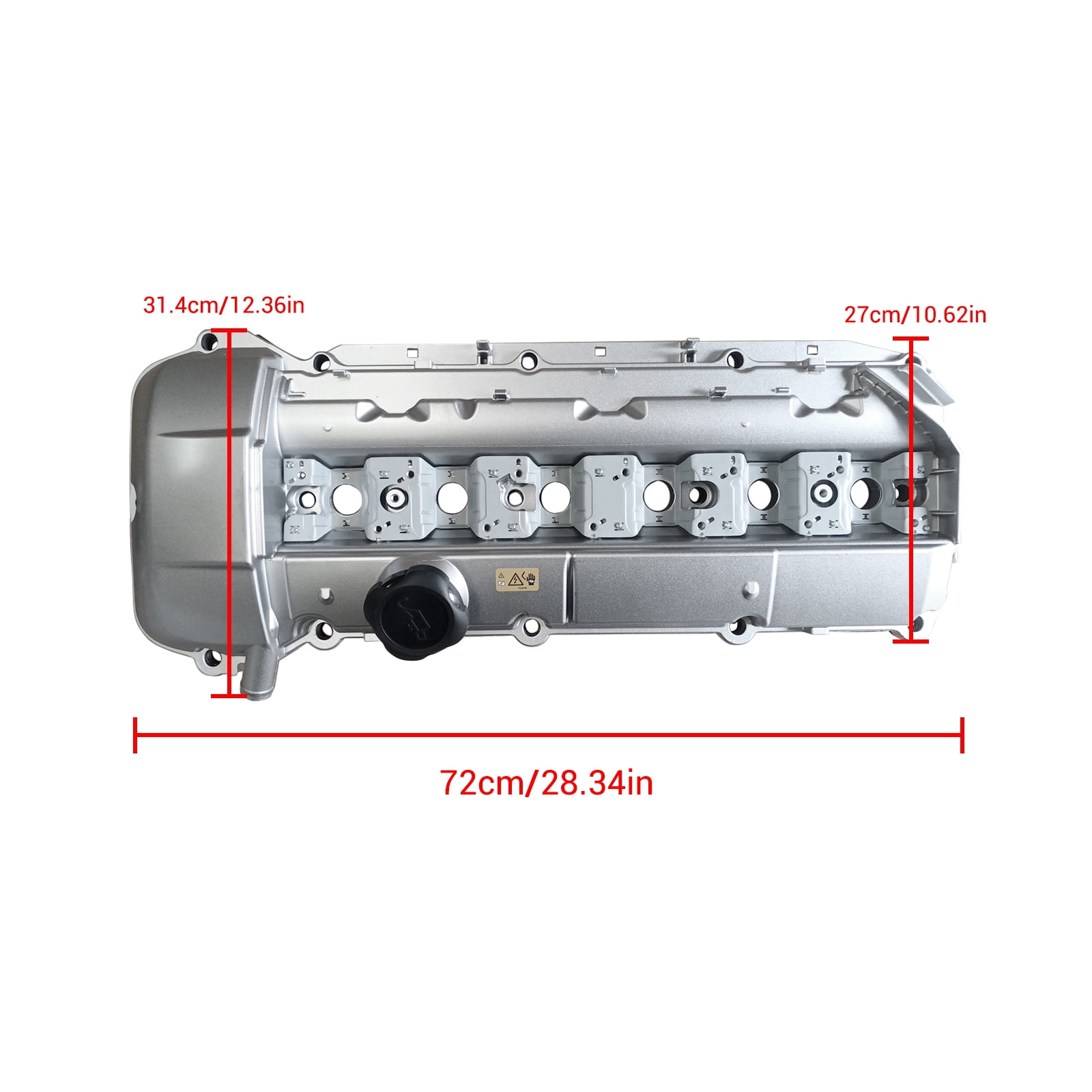 NINTE Aluminum Valve Cover w/ Gasket for 1998-2002 BMW E39 525i 528i E46 325i 328i 330i X5