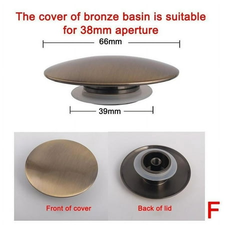 

66mm Replacement Brass Basin Sink Waste Up Plug Cap x1 Click Button Push P8J4