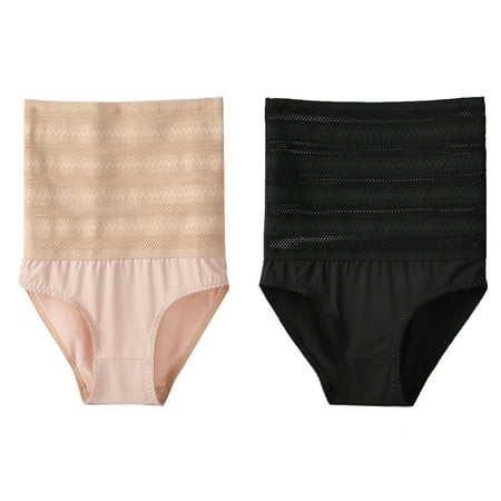 

Kisrais 2PCS Womens Shapewear Panties Comfort High Waist Shaper Panty Tummy Control Slim Underwear Size M