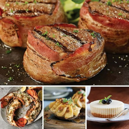 Omaha Steaks Father's Day Surf & Turf Gift for Four Holiday Food Christmas Gift Package Gourmet Deluxe Steak