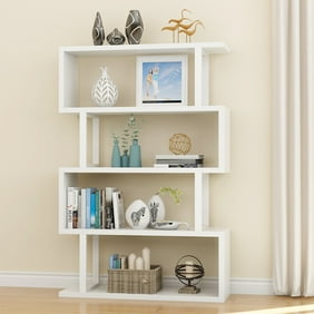 Tribesigns 8 Shelf Tree Bookshelf Modern Bookcase Book Rack Display Storage Organizer Shelves For Cds Records Books Home Office Deco Black