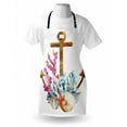 thumbnail image 3 of Anchor Apron Watercolor Style Starfish Seashell and Coral Colorful Nautical Arrangement Summer, Unisex Kitchen Bib Apron with Adjustable Neck for Cooking Baking Gardening, Multicolor, by Ambesonne, 3 of 3