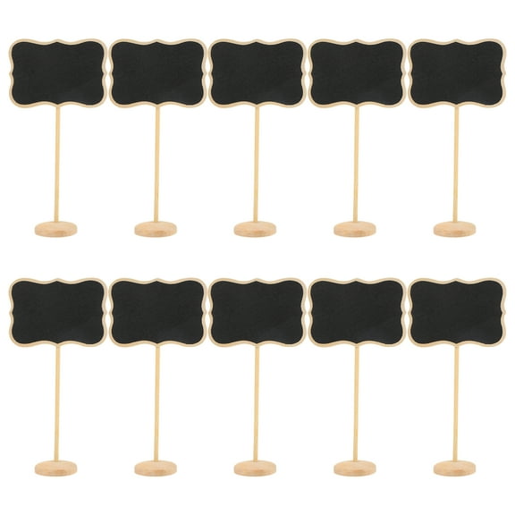 10 Pcs Message Board Signs Chalkboard with Easel Stand Black