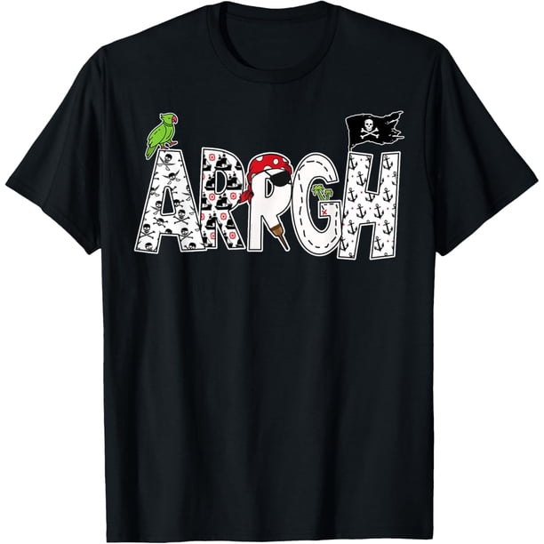 Men’s Fun ARRGH Pirate Style Pirate Camiseta Costume ARGH Pirate T-Camiseta