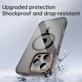 thumbnail image 3 of Transparent Magnetic Case for Apple iPhone 16 Pro Max, Camera Lens Kickstand Compatible with Magsafe Shockproof Slim Fit Luxury Back Cover Clear Phone Case for iPhone 16 Pro Max, Black, 3 of 7