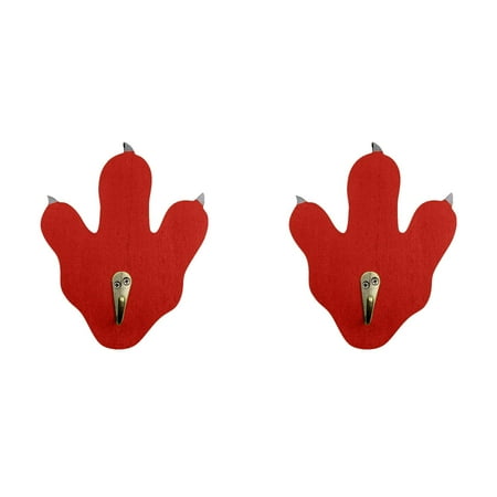 

AaSFJEG Adhesive Shower Hooks for Loofah Wooden Dinosaur Footprints Children s Clothes Hanger Bathroom Hanger Decoration Home Wall Hanger *2PCS