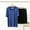 Blue, variant on Nmnitkp Pajamas for Women Set Loose Lounge Set Crew Neck T-Shirts Top and Sport Shorts Tracksuit Pink,2XL