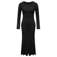 thumbnail image 3 of Felirenzacia Women Fall Dress, Casual Long Sleeves Bodycon Maxi Sweater Dress, Formal Work Office Dress, 3 of 7