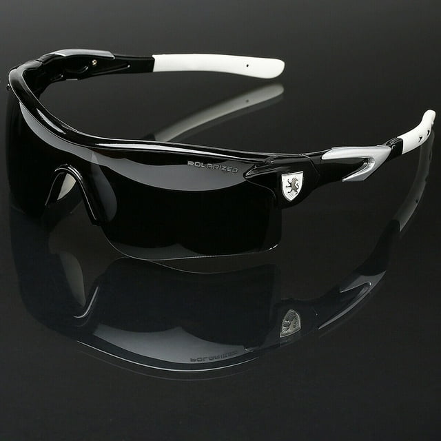 Black Polarized Sunglass Gray Lens Sport Men Cycling Baseball Golf Ski Sunglass Fishing Driving Glass