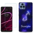 thumbnail image 1 of Slim-Fit Gel TPU Fashion Phone Case for T-Mobile Revvl 6 5G, with Tempered Glass Screen Protector, by OneToughShield ® - Scorpio, 1 of 3