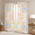 thumbnail image 2 of Manfei Cartoon Bow Kitten Blackout Curtains, Watercolor Galaxy Cloud Curtains Pack of 2 (42x84 Each), Pink Cream, 2 of 6