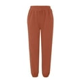 thumbnail image 6 of enyan Sweatpants for Women Drawstring Elastic Low Waist Pants Straight Leg Low Rise Sweatpants Pants for jogger with Pockets Women Pants Casual Orange,L, 6 of 7