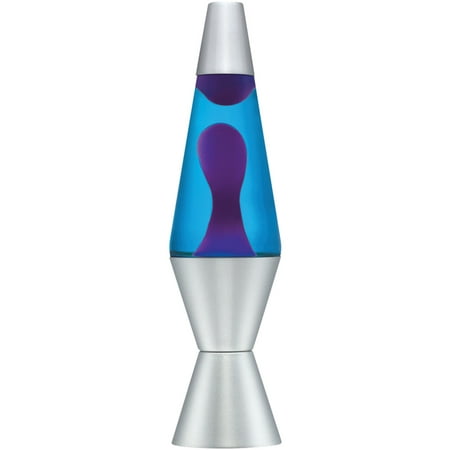Lava the Original 14.5-Inch Silver Base Lamp with Purple Wax in Blue (Best Lava Lamp Ever)