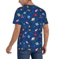thumbnail image 2 of Hirioo Space for Men's Baseball T-shirt Shirts Short Sleeve Casual Summer Button Stretch T Shirts,Size S-4XL-Medium, 2 of 7