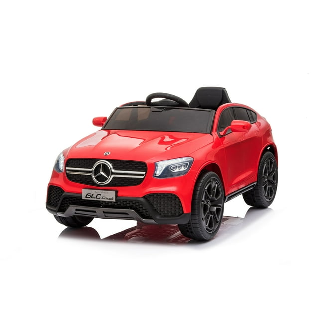12V Mercedes-Benz GLC Coupe kids Ride On Cars with Remote Control Leather Seat Rubber Tires
