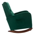 thumbnail image 7 of EUROCO High Back Rocking Chair Nursery Chair, Comfortable Rocker Fabric Padded Seat, Modern High Back Armchair, Upholstered Rocking Chair for Living Room,Green, 7 of 7