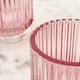 thumbnail image 4 of Portavelas Votive con forma de vela Kate Aspen, cristal acanalado, color rosa, 4 of 7
