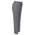 thumbnail image 3 of Medgear Womens Stretch Scrubs Pants, Utility Style with 7 Pockets and Loop, Pewter, Small, 3 of 3