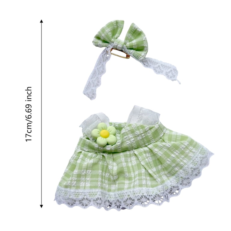 2 Sets Doll Clothes For 6.7 Inch (17cm) Dolls - Cute Black & Yellow Party Dresses | Easy To Dress, Soft Fabric
