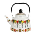 thumbnail image 4 of Pot de esmalte de hervidor de esmalte, 1.7L, resistente, decorativo, con mango, elegante, hervidor de agua tetera hojas sueltas para agua hirviendo té Estilo A, 4 of 8
