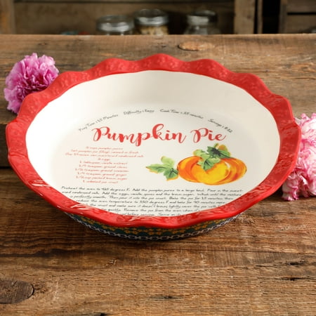 The Pioneer Woman Dazzling Dahlias 11.5-Inch Pumpkin Recipe Pie Plate –  BrickSeek