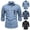 Light Blue, variant on Men's Denim Work Jacket Loose Fit Button Front Long Sleeve Hoodless Solid Color Casual Outwear