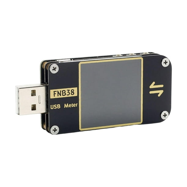 Medidor de potencia USB Medidor de voltaje y probador de corriente USB Pantalla LCD a color digital Multímetro de detección de carga rápida DC 4-24V
