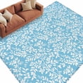 thumbnail image 2 of Area Rug for Living Room, Blue Spring Floral Non-Slip Indoor Large Carpet for Bedroom/Dining Room, Farmhouse Flowers Elegant Pastoral Washable Low-Profile Rectangle Floor Runner Rugs - 5 x 7 Ft, 2 of 7