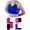 Black, variant on Pizzazz Little Girls Tri-Color Royal Blue White Black Sports Bra Youth X-Small