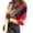 Orange, variant on Sexy Tops for Women Long Sleeve Vintage Texture Print Blouses Y2k Going Out Tees Blouses Dressy Casual Crew Neck Spring Day T Shirts Blue S