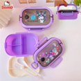 thumbnail image 2 of Kawaii Sanrio Hello Kitty Kuromi Double-Layer Bento Box Anime Portable Separated Sealed Fresh Student Portable Lunch Box Gift, 2 of 7