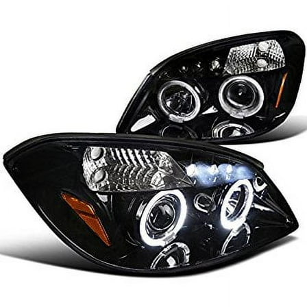 Spec-D Tuning 2LHP-COB05G-TM Chevy Cobalt Halo Glossy Black Smoke Projector Head Lights