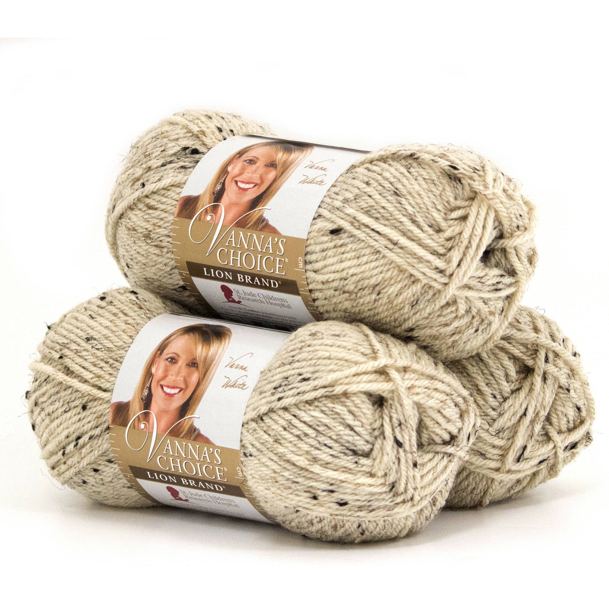 Lion Brand Yarn Vanna's Choice, 3Pack, 100 Percent Acrylic, Multiple