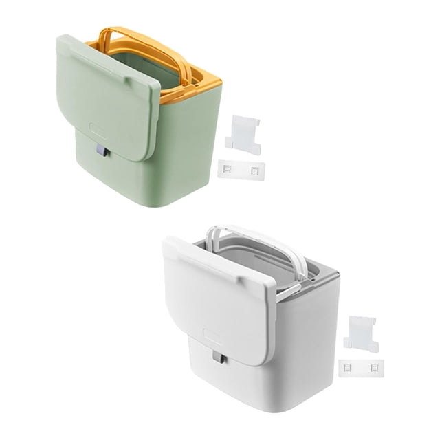 Cubo de Basura de Cocina con Sistema de Montaje en Pared - Práctico y Ligero 7L Blanco 7L Amarillo